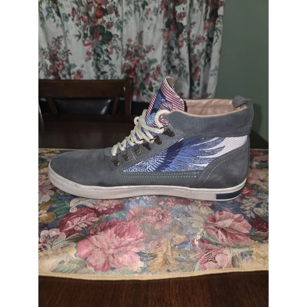 Inkkas Bald Eagle Camping Boot Men's 11 Women's 13 Gray Suede Shoes High Top